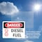Signmission Diesel Fuel Danger Sign, Plastic, 10in W x 7in L, 2PK OS-2PACK-DS-P-710-L-1122 - alternate 3